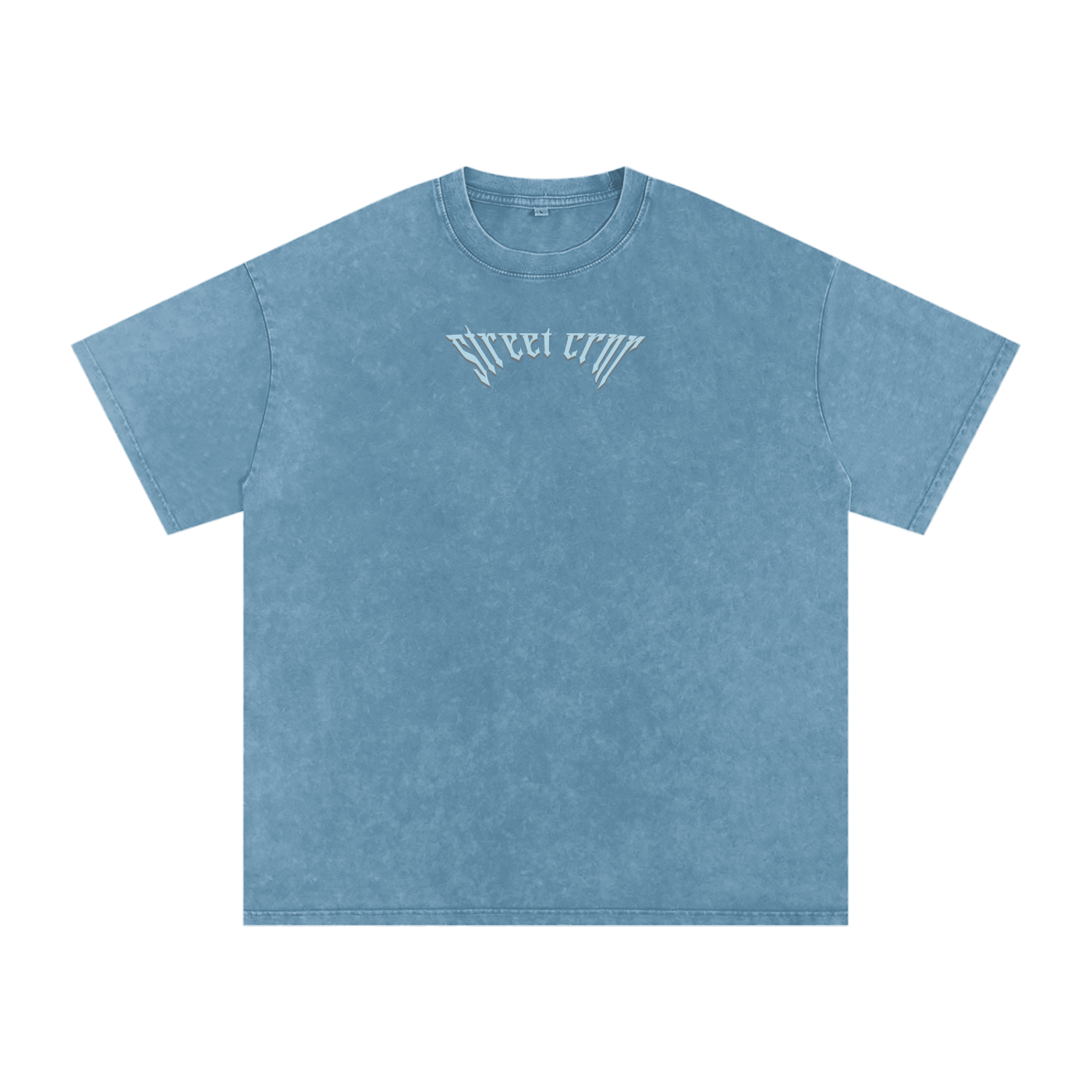 Acid Wash Oversize Graphic T-Shirt - serenity