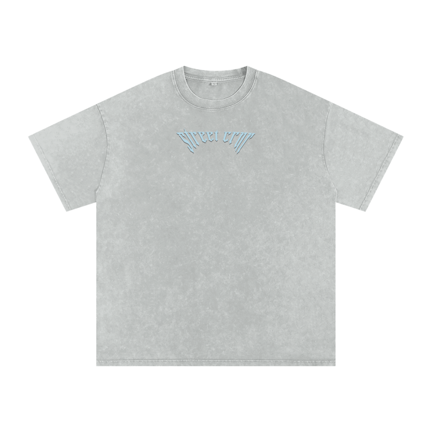 Acid Wash Oversize Graphic T-Shirt - serenity