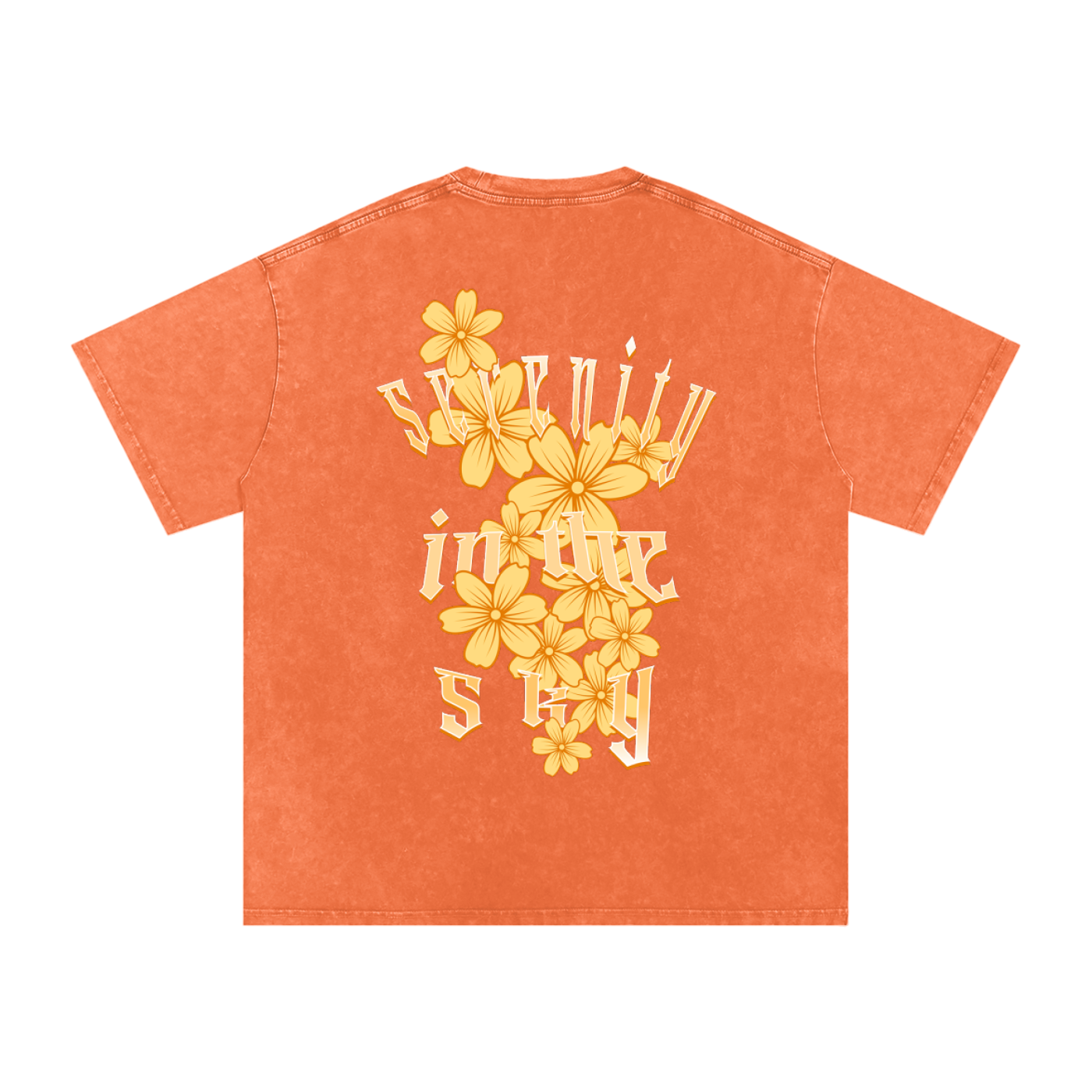 Acid Wash Oversize Graphic T-Shirt - serenity