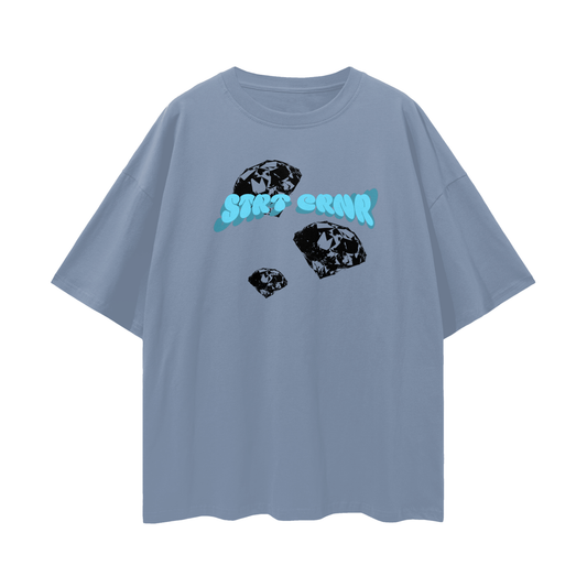 Oversize Deep Drop Shoulder Graphic Tee - Keep Shining