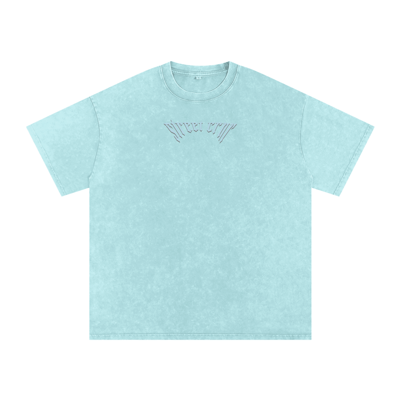 Acid Wash Oversize Graphic T-Shirt - serenity