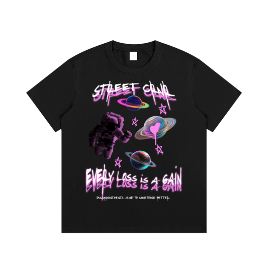 Essential Cotton Graphic T-Shirt -Every Loss Is A Gain