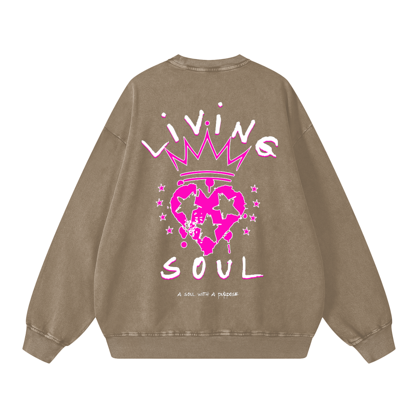 Snow Washed Oversized Sweatshirt - living soul
