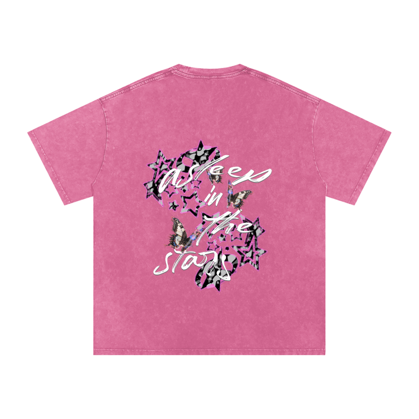 Acid Wash Oversize Graphic T-Shirt Asleep In The Stars