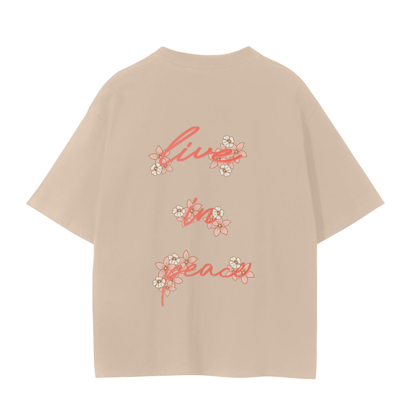 Seamless tee - live in peace - Strt crnr