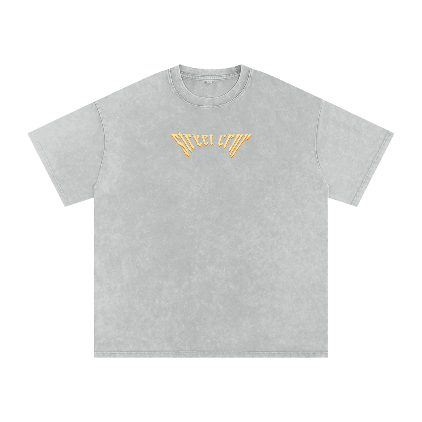 Acid Wash Oversize Graphic T-Shirt - serenity
