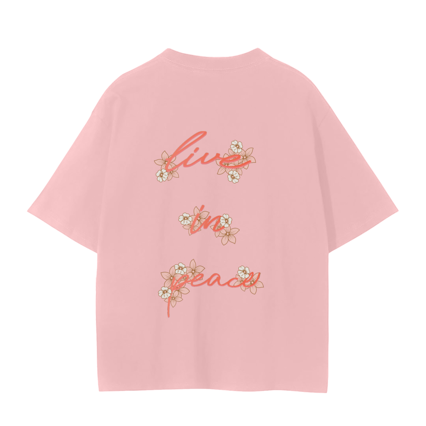 Seamless tee - live in peace - Strt crnr